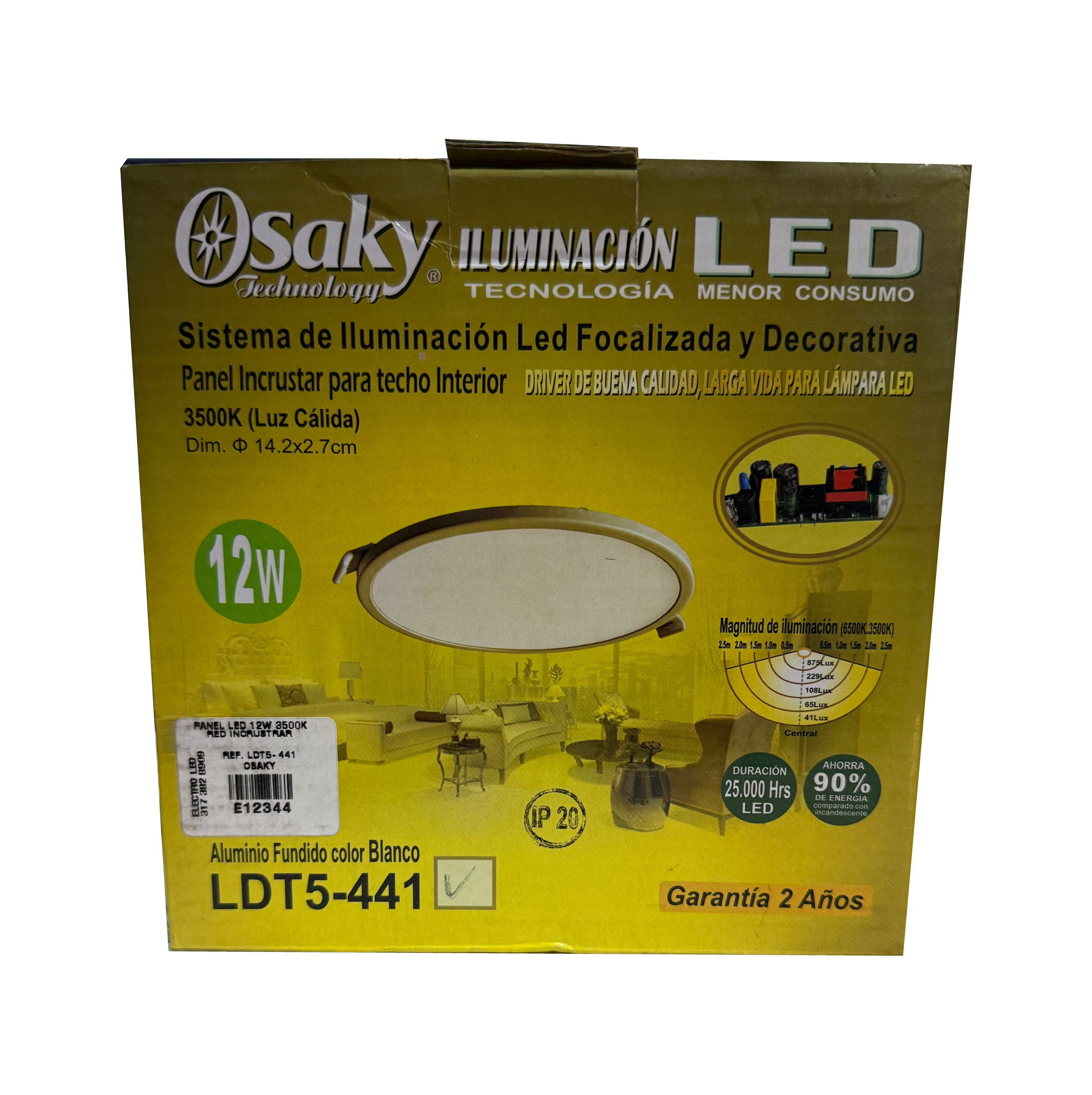 PANEL LED 12W 3500K RED INCRUSTRAR OSAKY - Imagen 4