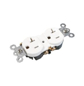 TOMA DOBLE 20AMP P/TRABADA BLANCA CILES 125V S/PLACA PT144309B