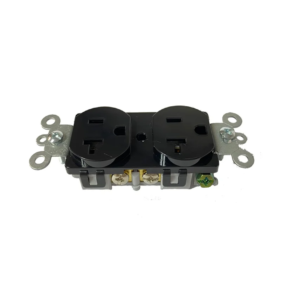 TOMA DOBLE 20AMP P/TRABADA NEGRA CILES 125V S/PLACA PT144309N