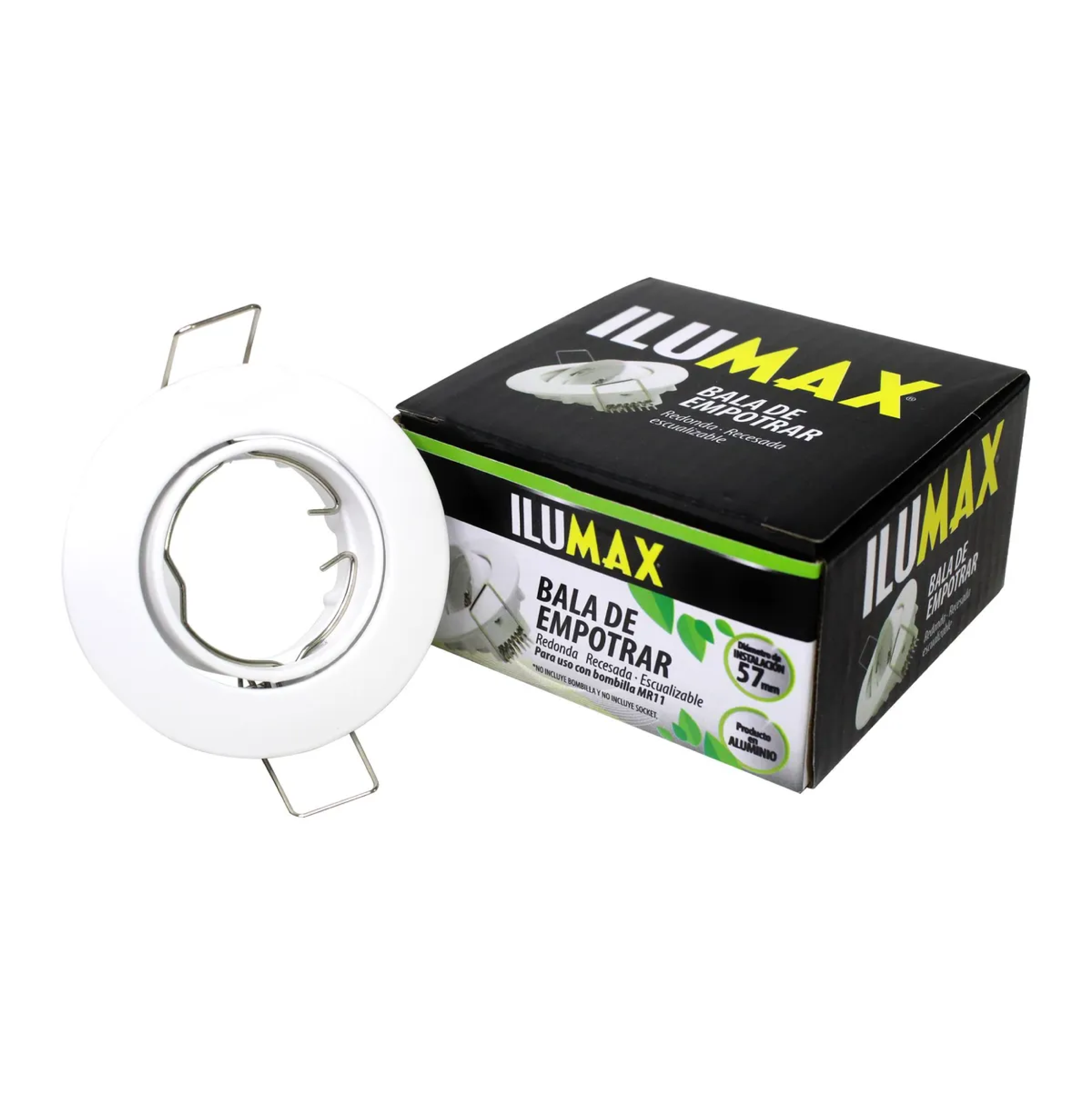 BALA EMPOTRAR ALUMINIO MR11 MINI DICROICO ILUMAX 2108