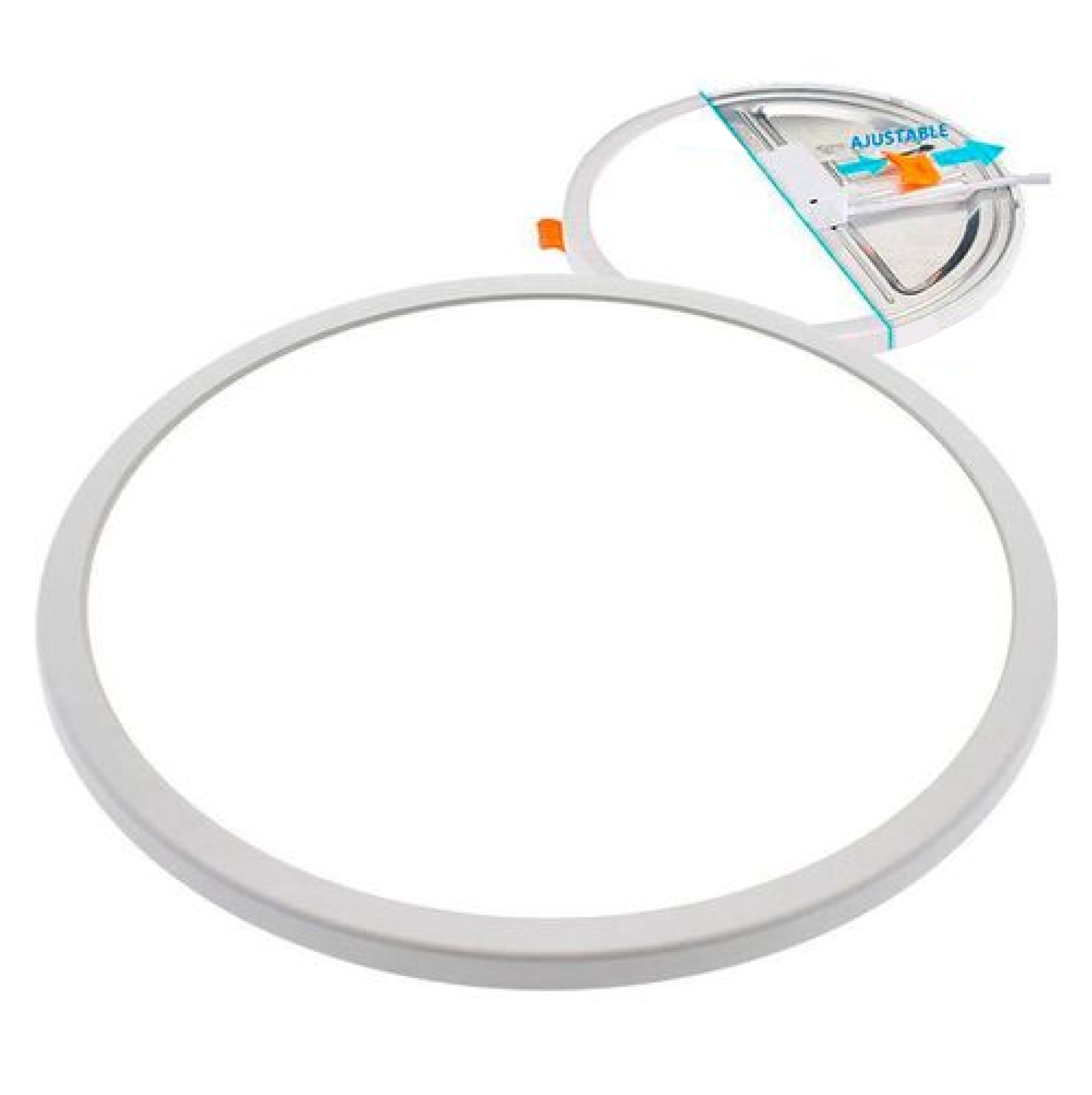 PANEL LED 20W 6400K 21CM AJUSTABLE C/BORDE EVERGREEN - Imagen 2
