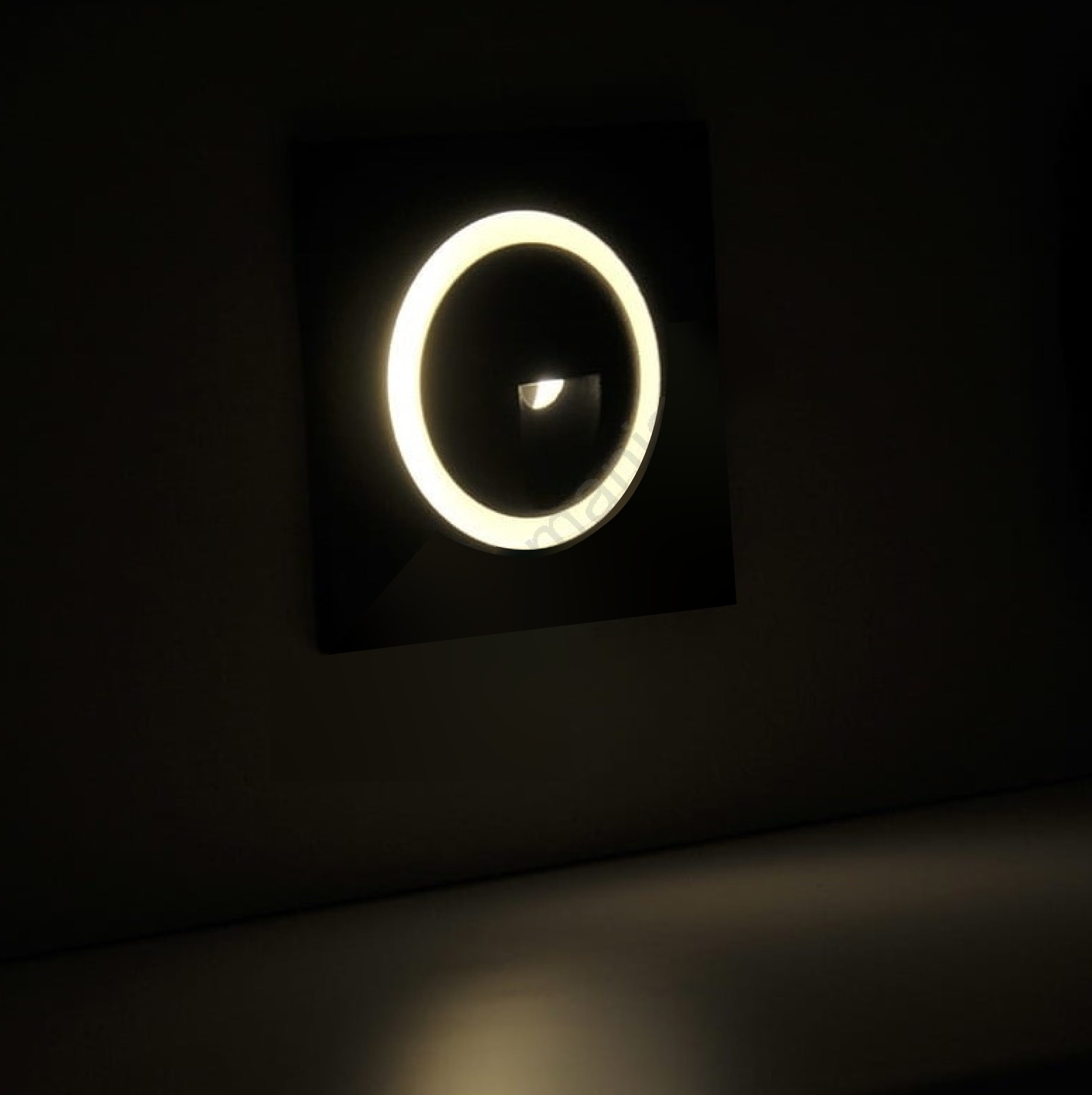 APLIQUE PARED 3W 3000K NEGRO REDONDO ILUMAX REF 1808 - Imagen 2