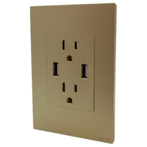 TOMA DOBLE C/P + 2 USB GOLDEN LUXURY MERCURY REF ETI137