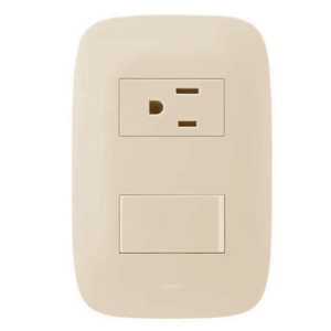 INTERRUPTOR+TOMA C/P GALICA BEIGE