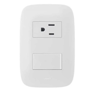 INTERRUPTOR+TOMA C/P GALICA LINEA BLANCA
