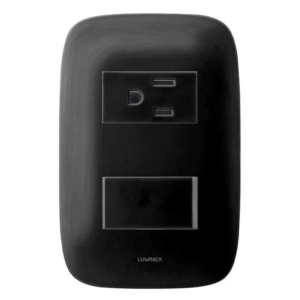 INTERRUPTOR+TOMA C/P GALICA LINEA NEGRA MT