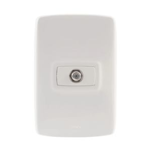 TOMA COAXIAL SENCILLA ARQUEA BLANCA