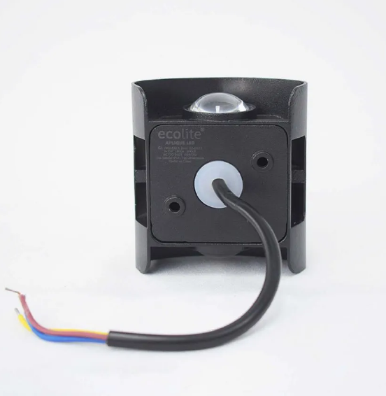 APLIQUE LED PARED 02W 3000K NEGRO ECOLITE REF WALL-EX2 - Imagen 3