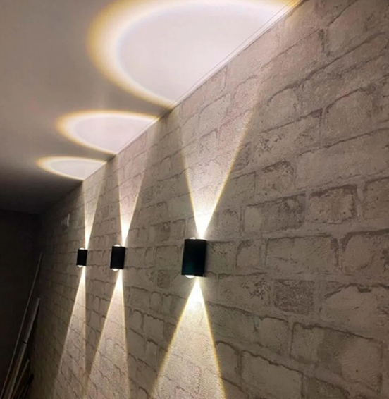 APLIQUE LED PARED 02W 3000K NEGRO ECOLITE REF WALL-EX2 - Imagen 2