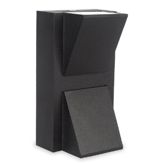 APLIQUE LED PARED 06W 3000K NEGRO CORBATIN ECOLITE REF AP2X3WB-B