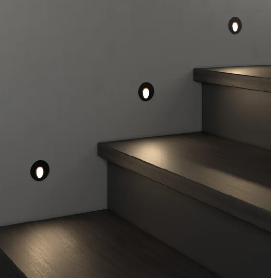 APLIQUE LED PARED 03W 3000K NEGRO NICHO REDONDO NM ECOLITE REF: NICH3A - Imagen 3