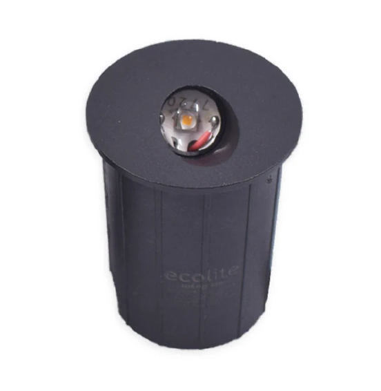 APLIQUE LED PARED 03W 3000K NEGRO NICHO REDONDO NM ECOLITE REF: NICH3A - Imagen 2
