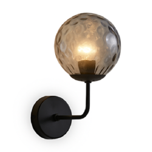 APLIQUE LED PARED 10 E27 GLOBO NEGRO ECOLITE CHL10-N
