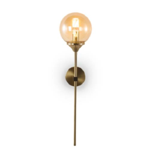APLIQUE LED PARED 12 E27 GLOBO DORADO ECOLITE CHL12