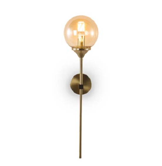 APLIQUE LED PARED 12 E27 GLOBO DORADO ECOLITE CHL12