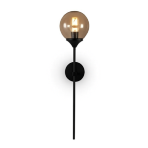 APLIQUE LED PARED 12 E27 GLOBO NEGRO ECOLITE CHL12