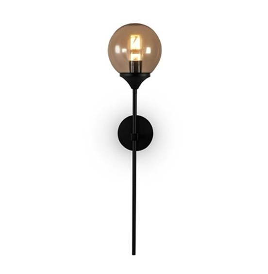 APLIQUE LED PARED 12 E27 GLOBO NEGRO ECOLITE CHL12