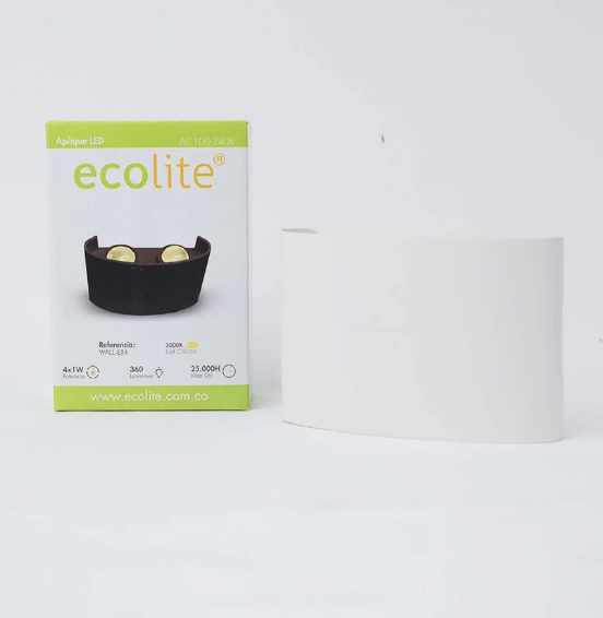 APLIQUE LED PARED 4W 3000K BLANCO UP & DOWN ECOLITE REF WALL-EX4