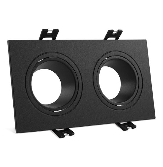 BALA LED CARDAN DOBLE GU10 NEGRO PC ECOLITE REF: DLGU10BX2