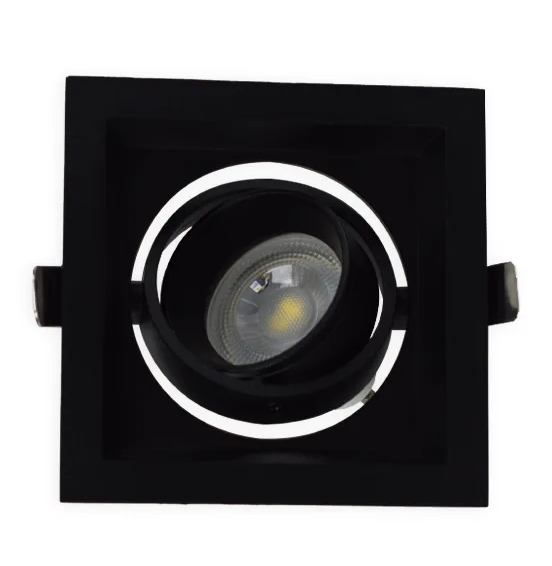 BALA LED CARDAN SENCILLA GU10 NEGRO ALUMINIO ECOLITE REF: DLGUALAX1 - Imagen 2