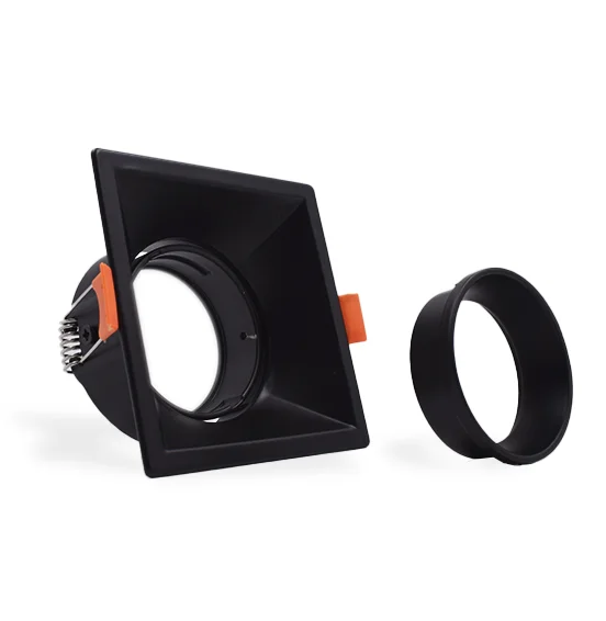 BALA RECESADA NEGRO CUA GU10 BASCULANTE ALUMINIO ECOLITE REF: DLGUALABSQ - Imagen 2