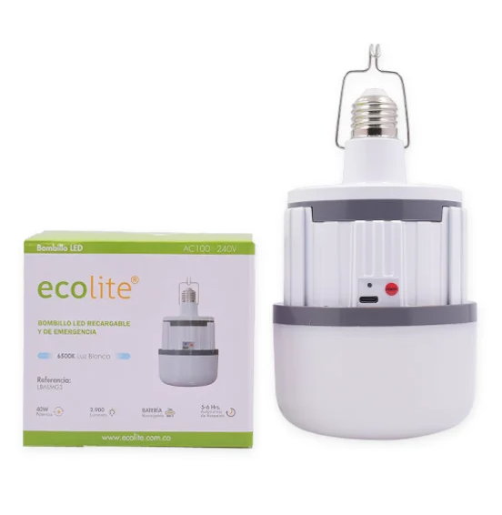 BOMBILLO LED 40W 6500K RECARGABLE ECOLITE LBAEMG3