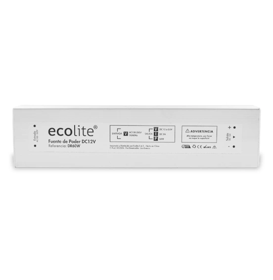 DRIVER BALA SUMERGIBLE 60W DC12V IP67 ECOLITE DR60W