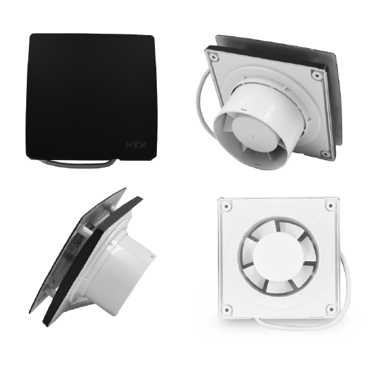 EXTRACTOR 6" C/REGILLA TAPA NEGRO PLASTICO ECOLITE REF: N-EXRP6 - Imagen 4