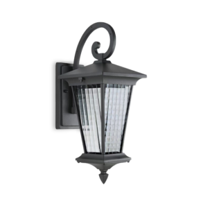 FAROL DE PARED 4 LADOS NEGRO E-27 COLONIAL ALUMINIO ECOLITE APLB1