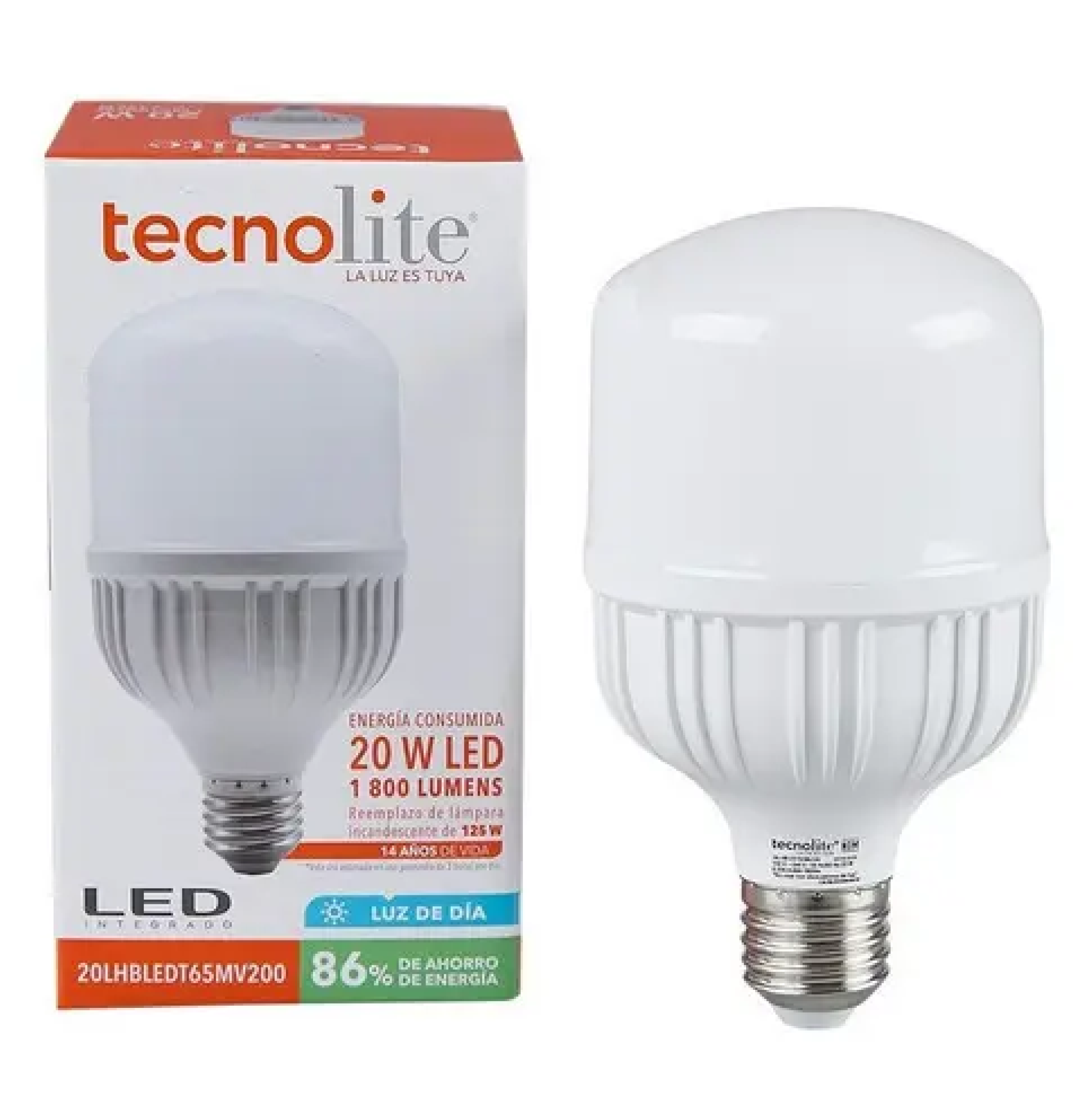 BOMBILLO LED 20W 6500K TECNOLITE E-27 20LHBLEDT65MV200