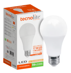 BOMBILLO LED 17W 3500K TECNOLITE A19 REF 17A19LED30MV270