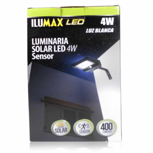 LUMINARIA 4W 6500K SOLAR CON SENSOR ILUMAX 1390