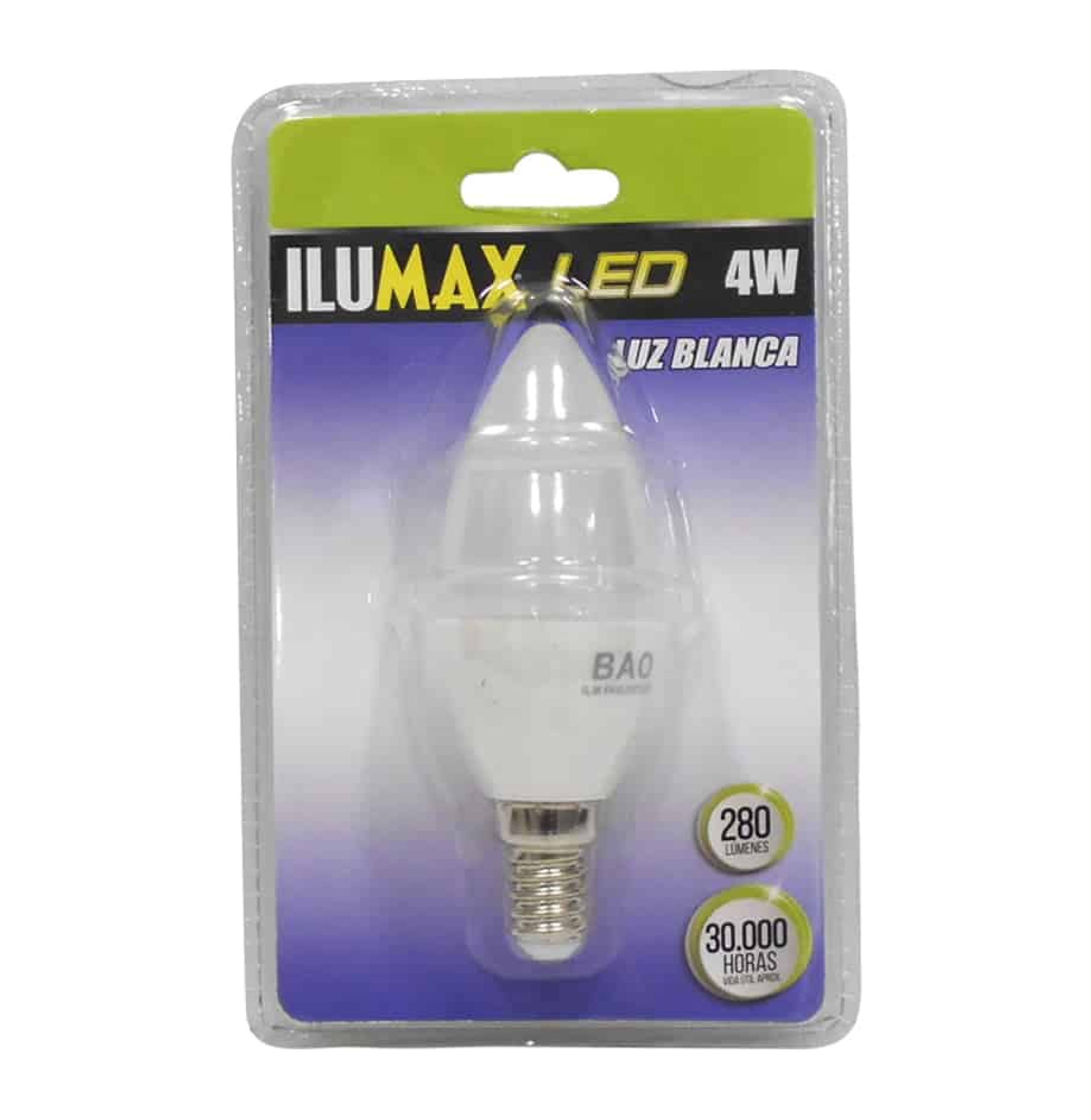 LED VELA 4W 6500K E-14 OPALIZADO ILUMAX REF 604