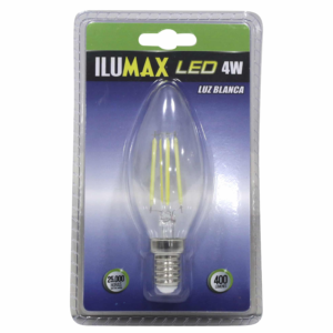 LED VELA 4W 6500K E-14 FILAMENTO ILUMAX REF 744
