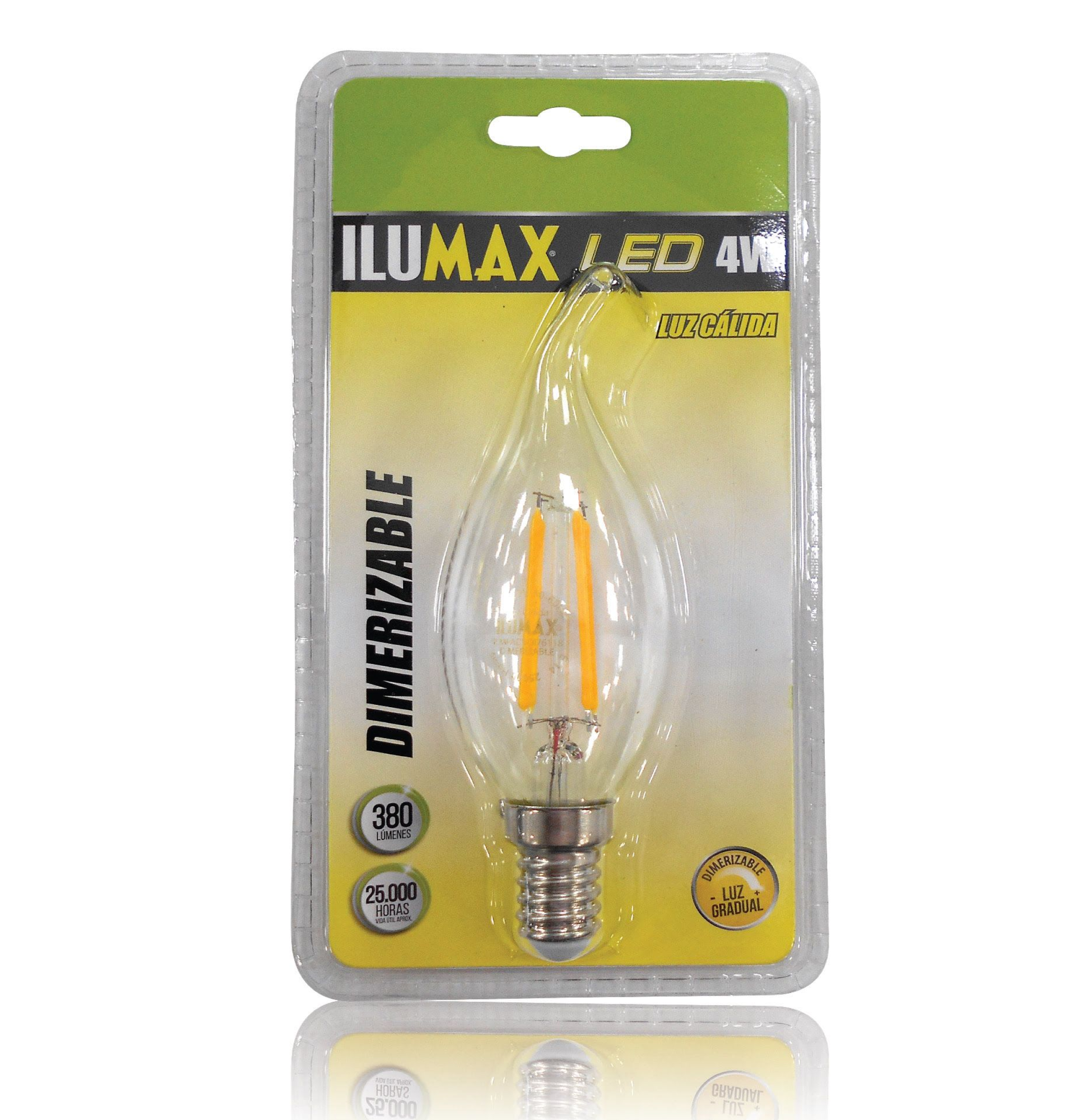 LED VELA 4W 3000K E-14 FILAM DIMME PICO ILUMAX 1358
