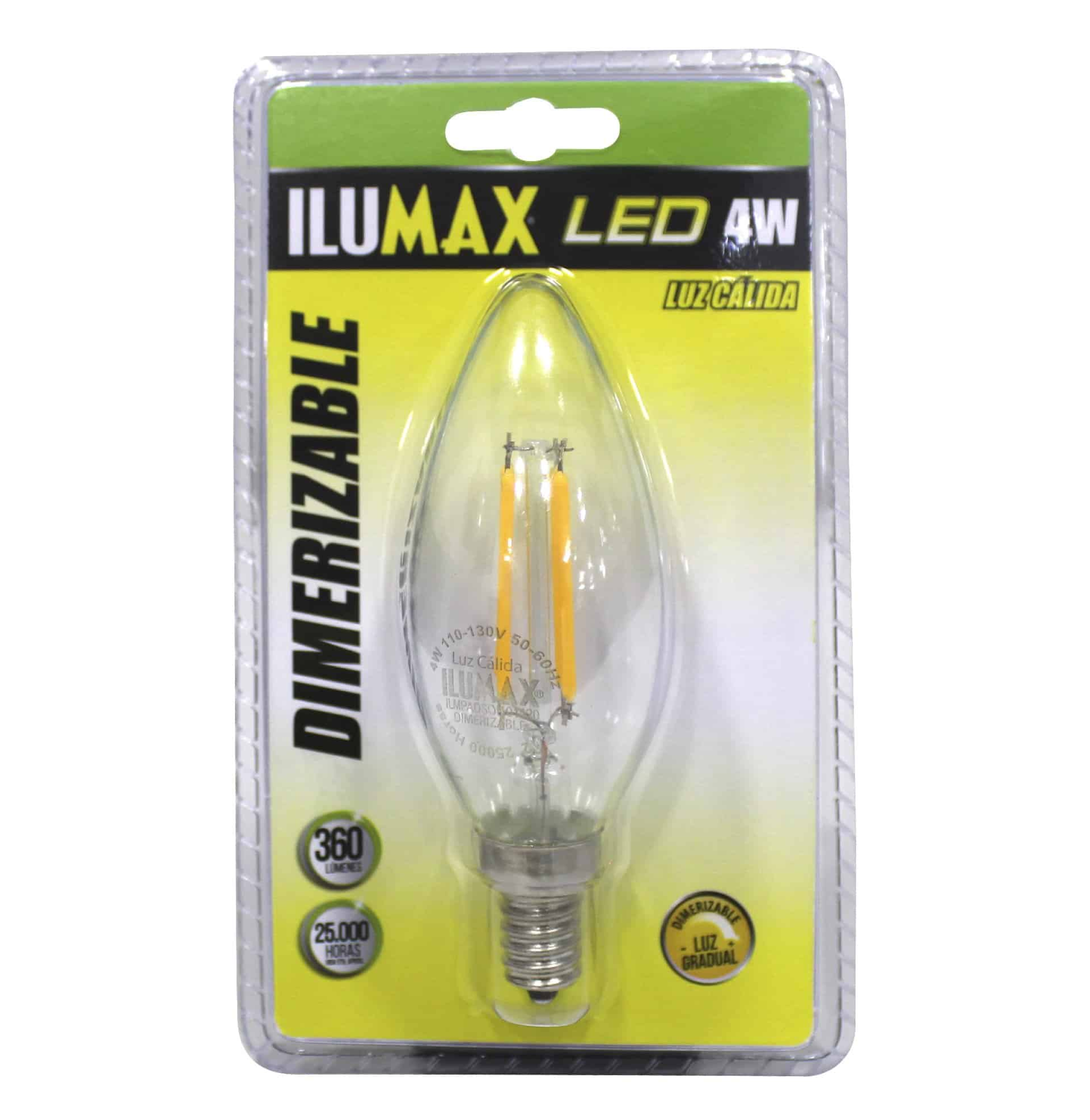 LED VELA 4W 3000K E-12 FILAMENTO DIMME ILUMAX REF 983