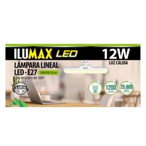 LAMPARA LED LINEAL 12W 3500K E27 BL 20CM ILUMAX 2303