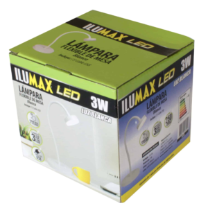 LAMPARA ESCRITORIO 3W 6500K FLEXIBLE BLANCA C/ SENSOR TACTIL DIMM ILUMAX REF 1810