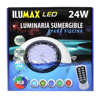 BALA LED SUMERGIBLE 24W RGB C/CONTROL+FUENTE ILUMAX 2163