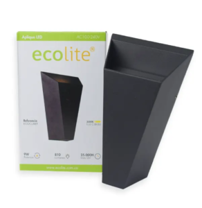 APLIQUE LED ECOCUBE9 NEGRO 9W 3000K CUBO ECOLITE REF ECOCUBE9