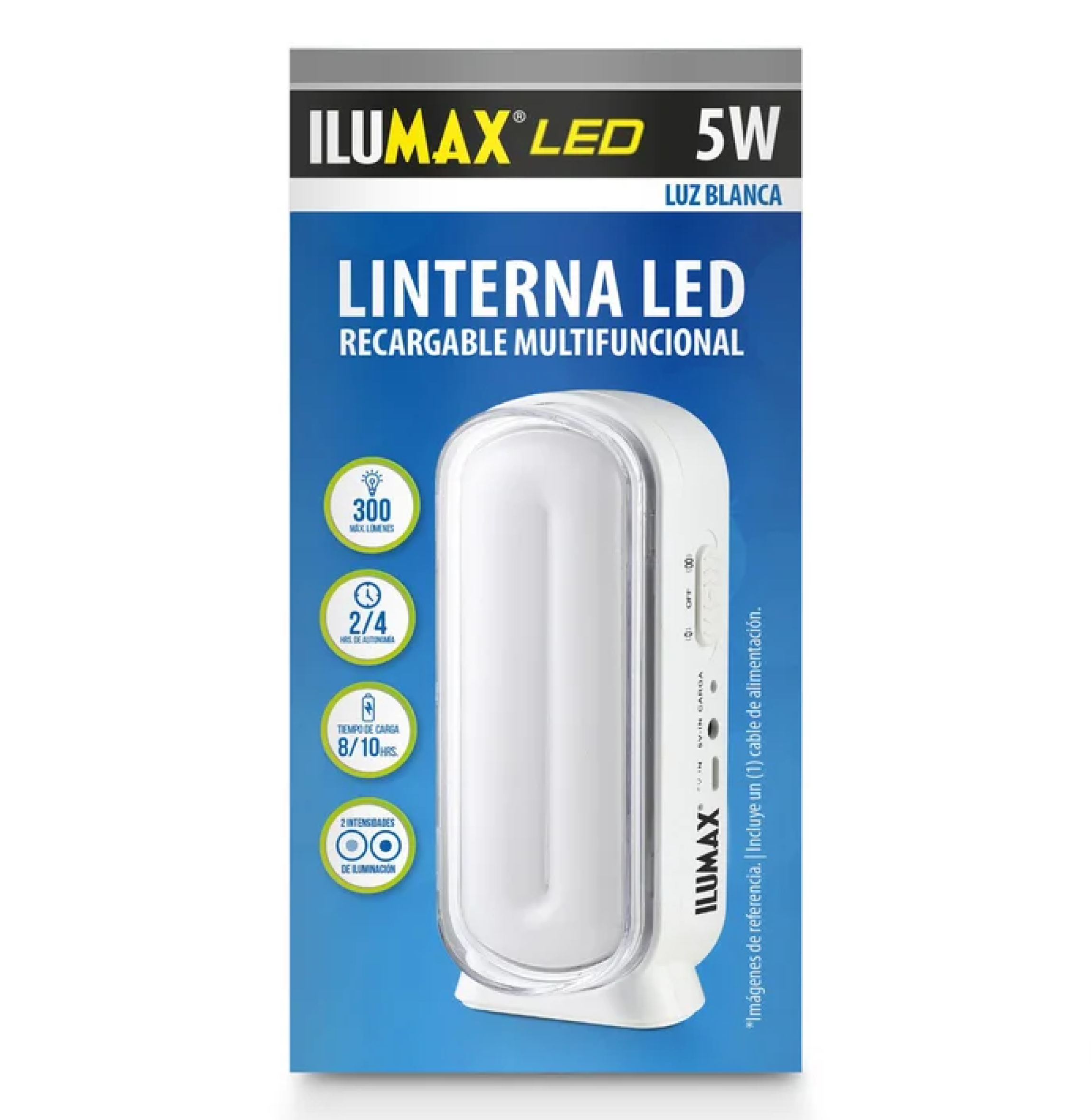 LINTERNA RECARGABLE 5W 6500K 20KH ILUMAX 2476 - Imagen 2