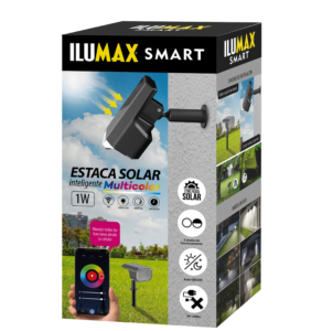 ESTACA SOLAR LED 1W SMART RGB REF 2104 ILUMAX