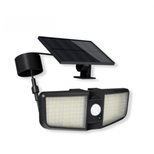 APLIQUE LED PARED 10W 3000K C/SENSOR SOLAR NEGRO IP65 RW20 ROYAL LIGHTING