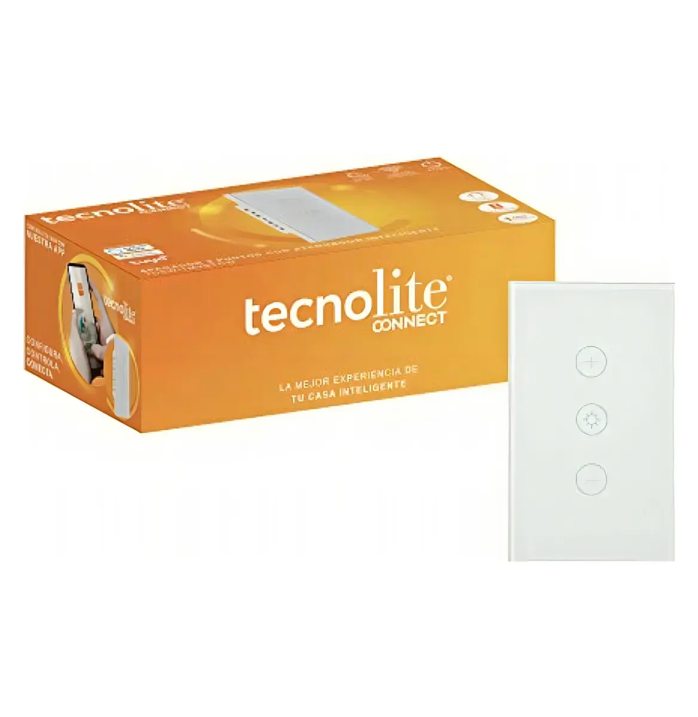 INTERRUPTOR SENCILLO SMART WIFI BLANCO TECNOLITE CREATOR IV DIMMER 110 - 240V REF TDSWI1MVBTCW