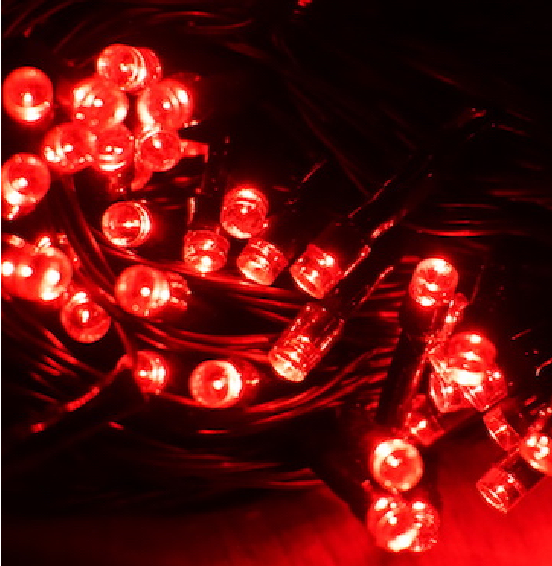 LUCES LINEALES DE NAVIDAD 100 LED 7-8M 110V LUZ ROJA