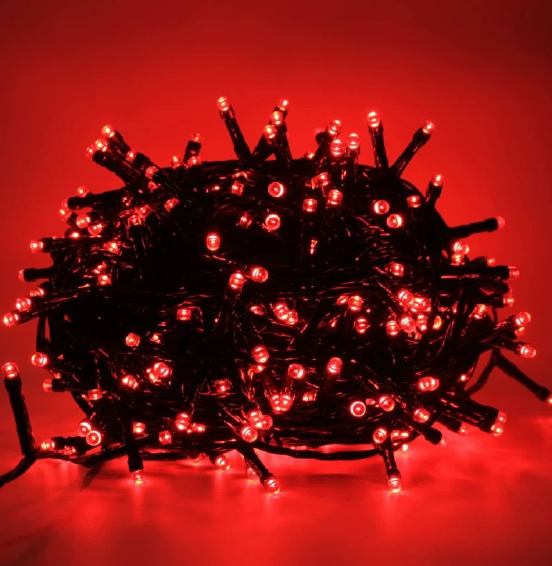 LUCES LINEALES DE NAVIDAD 100 LED 7-8M 110V LUZ ROJA - Imagen 2