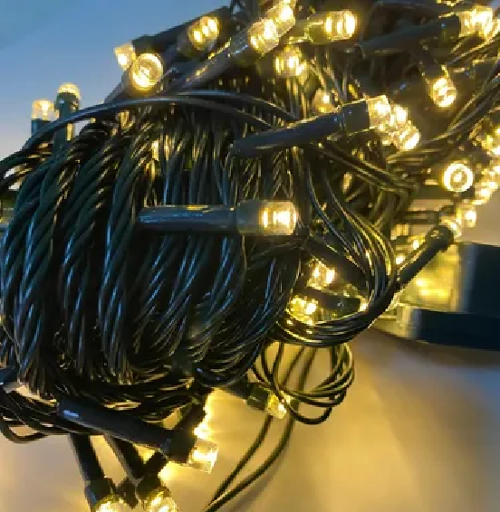 LUCES LINEALES DE NAVIDAD 100 LED 7-8M 110V LUZ CÁLIDA