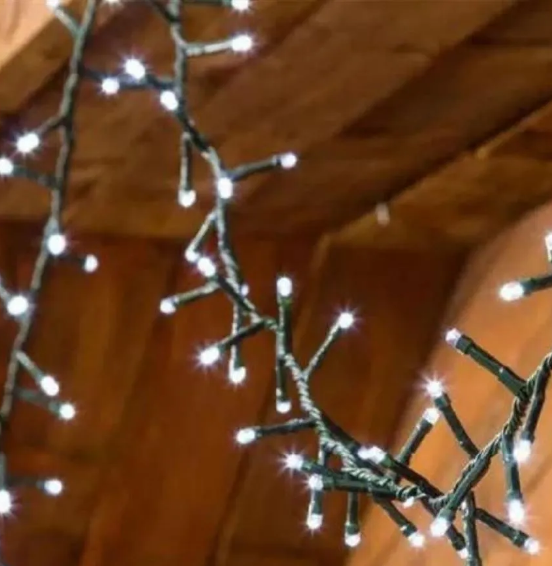 LUCES LINEALES DE NAVIDAD 100 LED 7-8M 110V LUZ BLANCA - Imagen 2