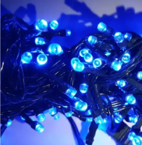 LUCES LINEALES DE NAVIDAD 100 LED 7-8M 110V LUZ AZUL