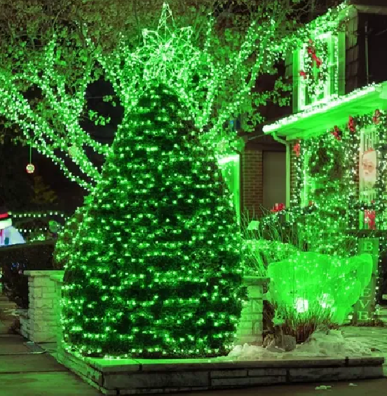 LUCES LINEALES NAVIDEÑAS LED 100 LUCES 7–8M LUZ VERDE - Imagen 2